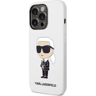 Karl Lagerfeld Ikonik NFT Silicone Case White (iPhone 14 Pro Max)